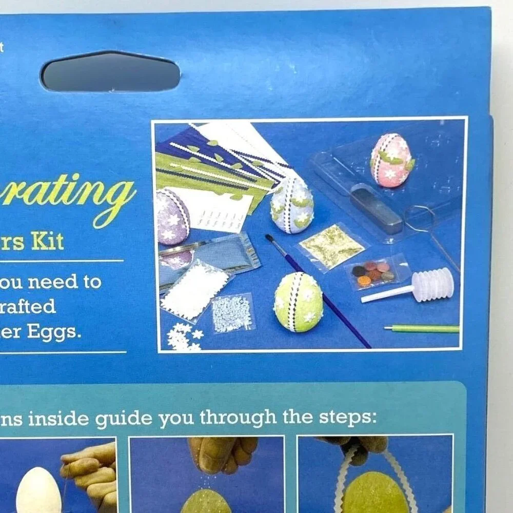 Target 2008 Easter Egg Decorating Glitter Flowers Craft Kit